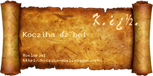 Kocziha Ábel névjegykártya